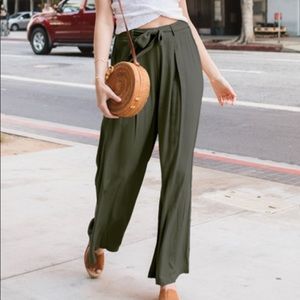 Amaryllis Cara Wide-Leg Trousers Olive 1X